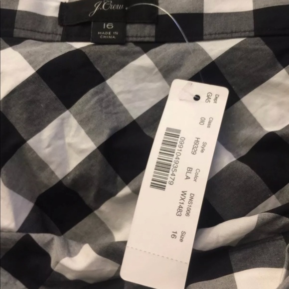J. Crew Gingham Ruffled Wrap Skirt Size 16 - Picture 6 of 6